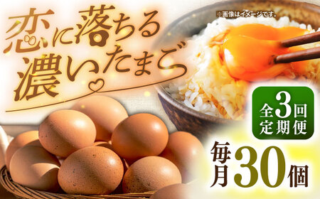 【全3回定期便】【特選卵】素直な恋たまご 30個 [JAP019]