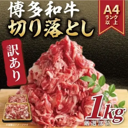 【毎月定期便】【A4～A5】博多和牛切り落とし 1kg (500g×2パック)全3回_肉  牛肉   定期便 定期便  _【配送不可地域：離島】【4054270】