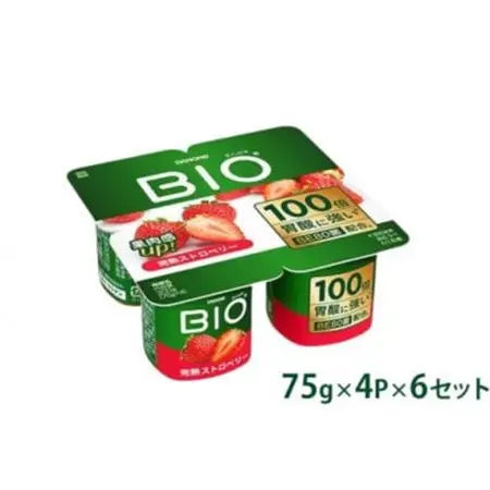 ダノンビオ ヨーグルト 完熟ストロベリー 75g×4P×6セット_卵・乳製品 ヨーグルト  _【配送不可地域：離島・沖縄県】【1518305】