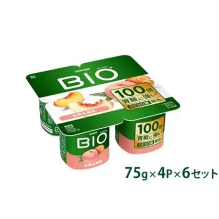 ダノンビオ ヨーグルト 白桃＆黄桃 75g×4P×6セット_卵・乳製品 ヨーグルト  _【配送不可地域：離島・沖縄県】【1518312】