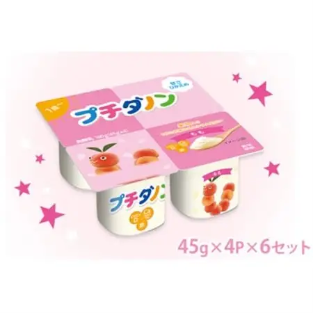 ダノン プチダノン ヨーグルト もも 45g×4P×6セット_卵・乳製品 ヨーグルト  _【配送不可地域：離島・沖縄県】【1518316】