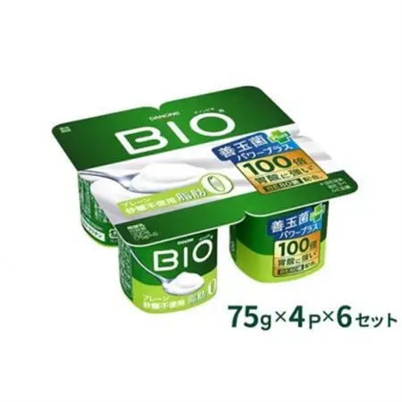 ダノンビオ ヨーグルト 脂肪0 プレーン・砂糖不使用 75g×4P×6セット_卵・乳製品 ヨーグルト  _【配送不可地域：離島・沖縄県】【1518331】