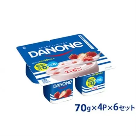 ダノン ダノンヨーグルト いちご 70g×4P×6セット_卵・乳製品 ヨーグルト  _【配送不可地域：離島・沖縄県】【1518337】