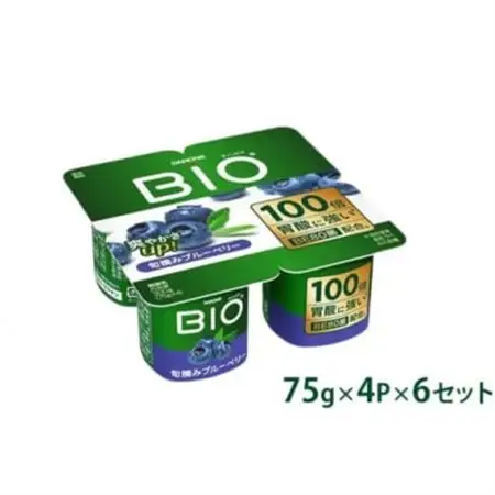 ダノンビオ ヨーグルト 旬摘みブルーベリー 75g×4P×6セット_卵・乳製品 ヨーグルト  _【配送不可地域：離島・沖縄県】【1518338】
