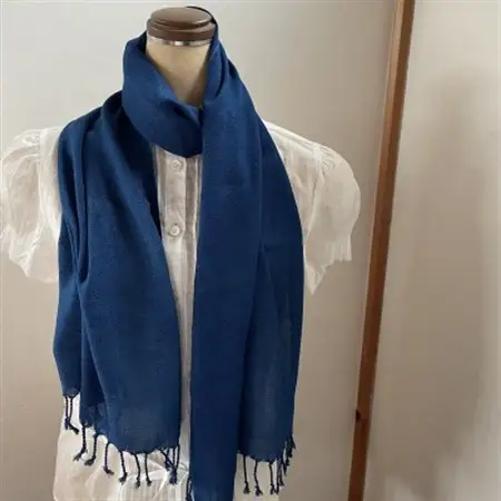 藍染めストール　aiiro_装飾品・工芸品 ショール・ストール 服飾小物 _【1528684】