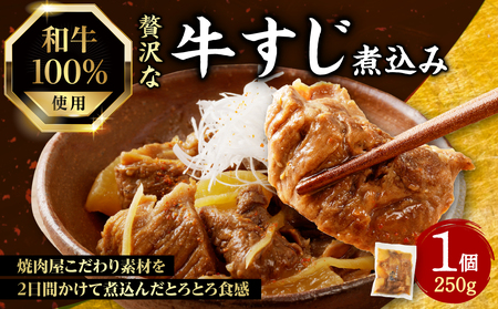 和牛100％の贅沢なすじ煮込み 250g×1個 牛すじ 煮込み すじ煮込み 牛すじ煮込み 093-09