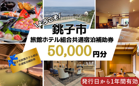 銚子市 旅館ホテル組合 共通宿泊補助券 50,000円分 旅館 ﾎﾃﾙ 観光 旅行 宿泊補助券