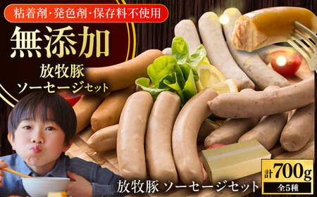 【簡易包装】放牧豚 ソーセージ5種セット無添加 ウインナー 加工品 肉 無塩せき [AXBA004]