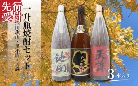 ☆先行受付☆No.2119-1　池田旗山・小鹿黒・天誅（一升瓶） 3本セット
