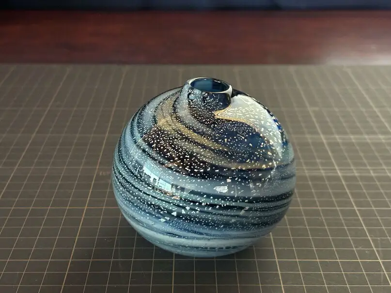 宙吹きガラス一輪ざし「銀河」 | ガラス