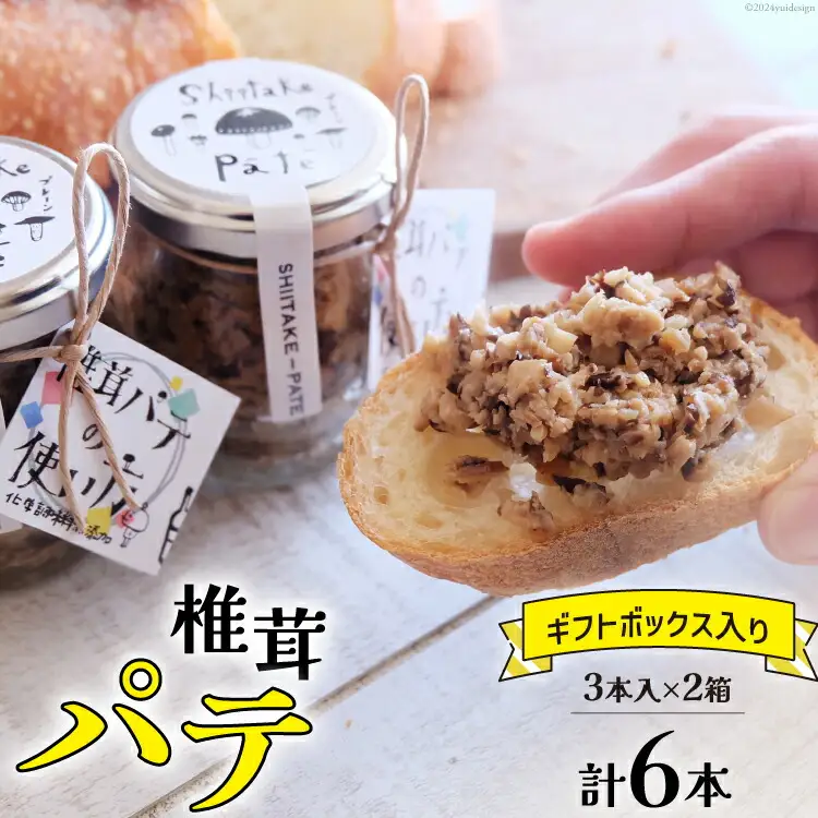 椎茸 パテ 90g×3本入×2箱 ギフトボックス入り [岡田商店 宮崎県 美郷町 31ac0031]