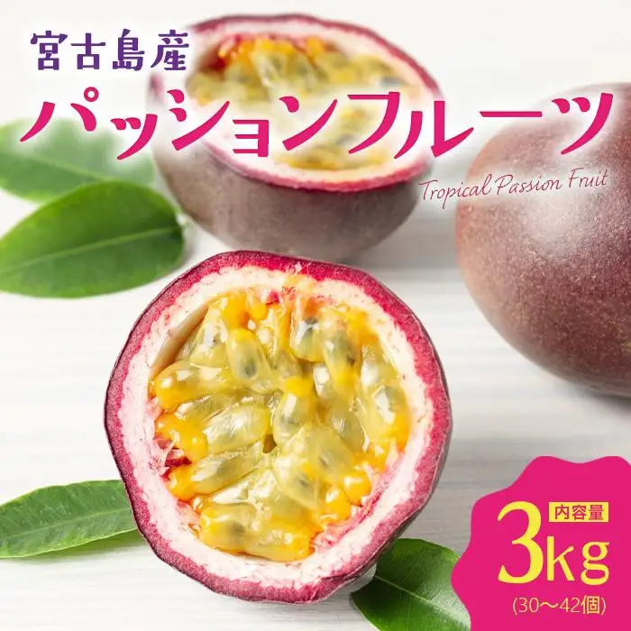 エキゾチックな味わい！宮古島産パッションフルーツ（3kg）(JJ010)