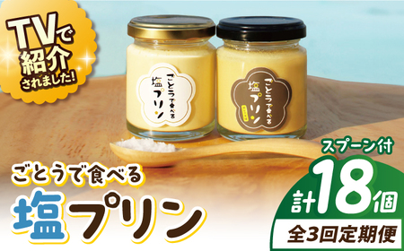 【全3回定期便】ごとうで食べる塩プリン6個 椿スプーン付き[RBA048] プリン スイーツ 塩 定期便 プリン スイーツ 塩 定期便 プリン スイーツ 塩 定期便 プリン スイーツ 塩 定期便九州 長崎