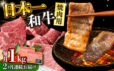 【2回定期便】A4-A5 長崎和牛 焼肉用 500g×2 [DBS037] 牛肉 焼肉用