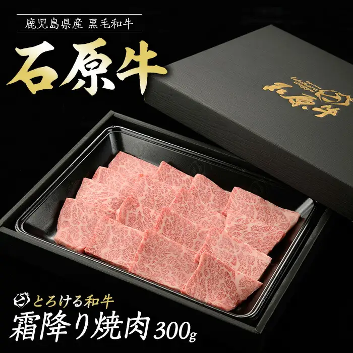 石原牛の霜降り焼肉セット(300g) 石原牛 焼肉用 霜降 国産 牛 ウシ 牛肉 焼肉 BBQ バーベキュー ビーフ 冷凍【石原PRO】ishihara-7093