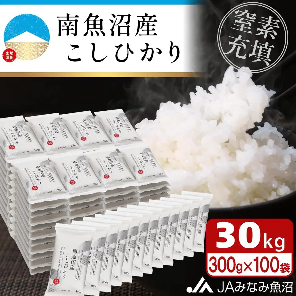 【令和7年産】南魚沼産こしひかり「窒素充填2合パック×100袋入」 ≪美味しさ長持ち 300g 小袋 便利 精米HACCP認定工場 特A獲得日本一産地 高品質精米 もっちり甘い 南魚沼産コシヒカリ コシヒカリ こしひかり 精米 銘柄米≫