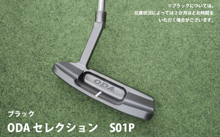 ODA セレクション　S01Pブラック(エスゼロイチピーブラック）- プロにも愛用者が多いくバランスのいい ピン型パターヘッド