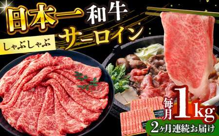 【2回定期便】【厳選部位】A4-A5 長崎和牛 サーロイン しゃぶしゃぶ すき焼き用 (500g×2) [DBS105]