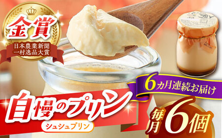 【6回定期便】シュシュプリン 6個/月（計36個）/ プリン スイーツ ミルク ジャージ～牛乳 / 大村市 / おおむら夢ファームシュシュ [ACAA301]