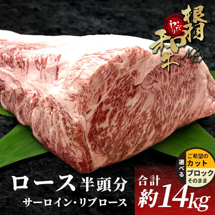 根羽こだわり和牛 黒毛和牛 ロースブロック 半頭分 約14kg サーロイン リブロース ブロック肉 塊肉 塊 牛肉 国産牛 お祝い パーティ ステーキ 焼肉 BBQ 霜降り すき焼き しゃぶしゃぶ 大人数