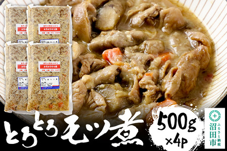 とろとろモツ煮 500g×4パック [とろとろ トロトロ もつ モツ ほるもん ホルモン 柔らか やわらか]