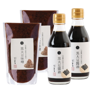 【丹波篠山の幸の味】丹波篠山産黒大豆味噌・醤油セット 