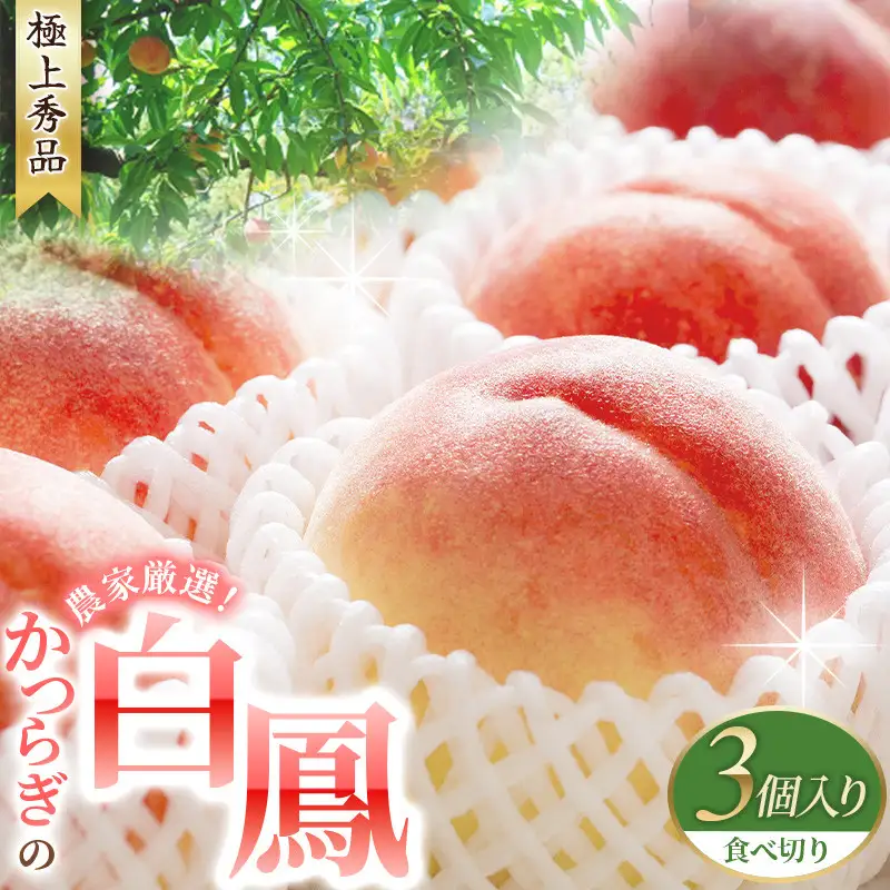 桃の王様 白鳳  特秀品 食べきり3玉 桃【kgr010】