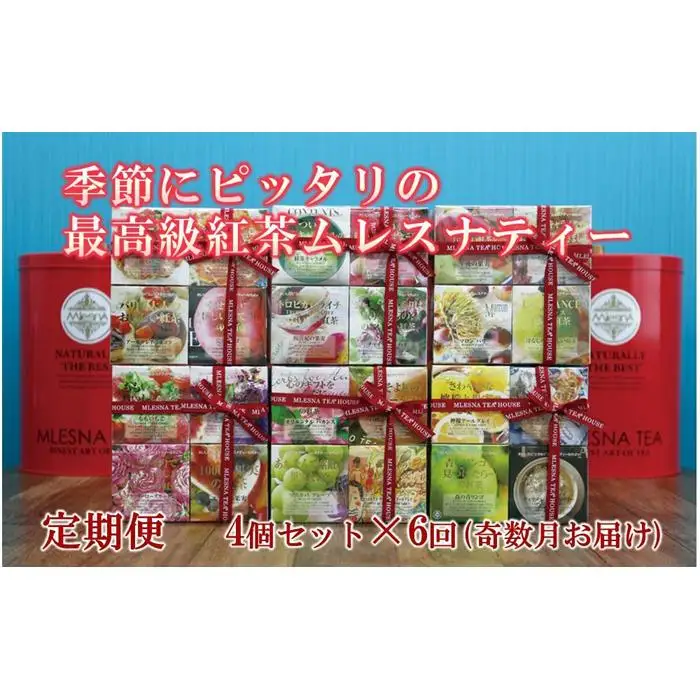 【定期便】【年間6回】季節にピッタリの最高級紅茶ムレスナティー｜野洲市 季節の紅茶 ムレスナティー フルーツティー ティーバッグ アールグレイ ダージリン セイロンティー ティータイム リラックス ギフト プレゼント お取り寄せ 通販 ふるさと納税｜
