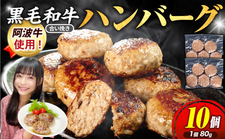 ハンバーグ 10個 合い挽き 阿波牛使用 ハンバーグ