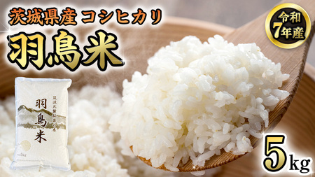 《 令和7年産 先行予約 》 筑波北麓秘蔵米 コシヒカリ 「幻の米 羽鳥米」 5kg (5kg × 1袋) [AX011sa]