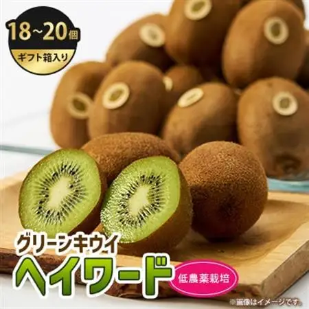 5885　掛川産グリーンキウイ「ヘイワード」18～20個(ギフト箱入り)【配送不可地域：離島・北海道・沖縄県・四国・九州】【1603138】
