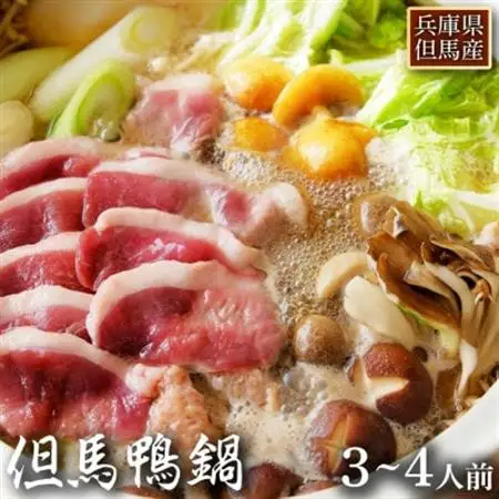 【冷凍・国産】兵庫県産 但馬鴨 鴨鍋セット(3～4人前)|無添加スープ付・BBQやアウトドアにも【配送不可地域：離島】【1537900】