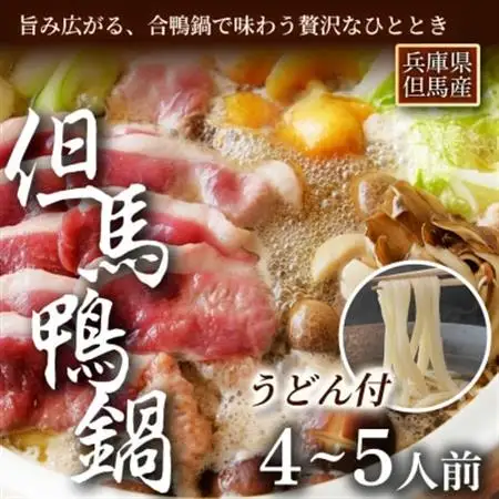 「但馬鴨」鴨鍋セット(大)玄米うどん付き【配送不可地域：離島】【1537944】