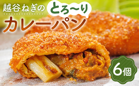 越谷ねぎのとろ～りカレーパン（6個入り） ／ パン 惣菜パン カレーパン 手軽 おやつ 軽食 朝食 夜食 冷凍パン 冷凍カレーパン 横綱ねぎ 自家製 ねぎカレー 越谷産 ねぎ ネギ 地元 野菜 贅沢 おすすめ 埼玉県 No.092