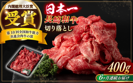 【全6回定期便】長崎和牛 切り落とし 約400g （カタ、モモ、バラ、ロース、スネのいずれか）[RCI039] 長崎和牛 切り落とし 定期便 長崎和牛 切り落とし 定期便九州 長崎