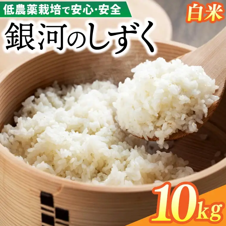 【精米】令和7年産  低農薬栽培米 銀河のしずく 10kg 白米 EI013