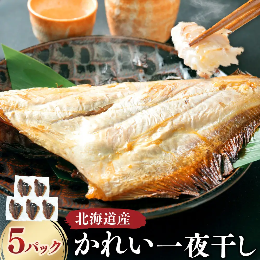 北海道産かれい一夜干しセット 5パック 一夜干し