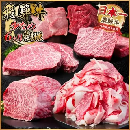 【毎月定期便】飛騨牛 少なめ定期便 計2.5kg 全6回 ステーキ、切り落とし、焼肉、赤身ブロック肉_肉 ステーキ 牛肉 ビーフステーキ  肉 焼肉 牛肉 やきにく ヤキニク バーベキュー  肉  牛肉   定期便 定期便  _【配送不可地域：離島】【4055503】