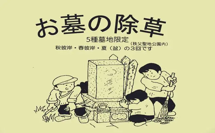 【5種墓地限定】墓地の除草（秩父聖地公園内の区画墓地） No.487