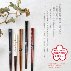 箸屋がこだわったお箸の福袋 5膳入  [BFDC001]