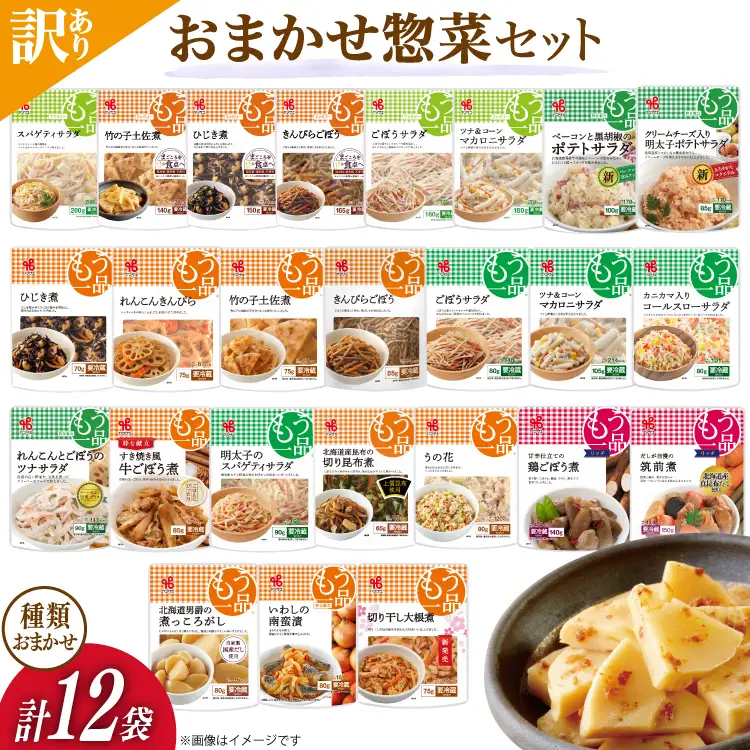 訳あり 惣菜 12個 おまかせセット もう一品 [22424507]