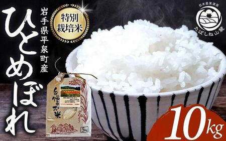 【令和8年産先行予約】【10月初旬発送】平泉町産特別栽培米 ひとめぼれ10kg【mih003A】
