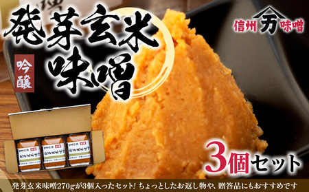 旨みが多い発芽玄米味噌 味噌 お試し みそ ミソ 国産 長野県産 信州産 コク 発芽玄米 大人気 おすすめ 贈答品 