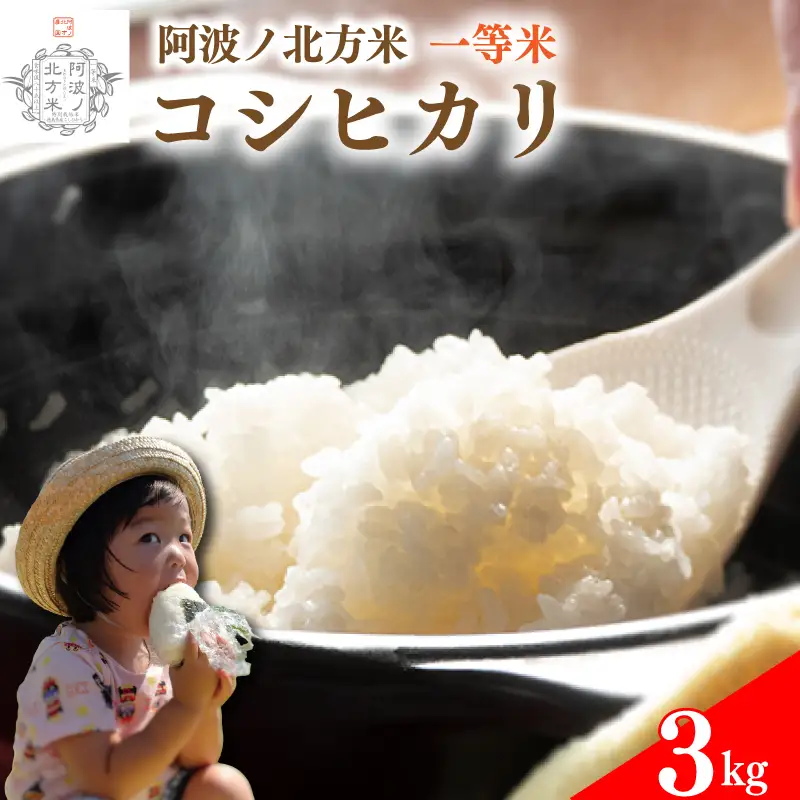米 コシヒカリ 3kg 令和7年産 阿波ノ北方米