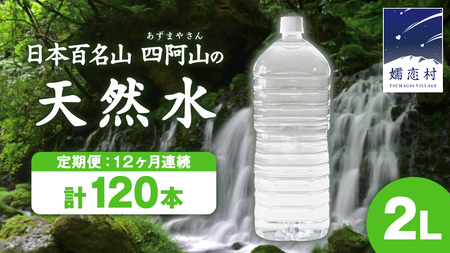 【 12か月 定期便 】 嬬恋の 天然水 ラベルレス ボトル 2L × 10本 入× 12回 水 ミネラルウォーター 2000ml 2リットル [BA004tu]