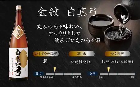 《選べるお届け回数》6回定期便 日本酒  地酒 金紋 白真弓 1800ml 一升瓶 2本 定期便[Q2553pi]