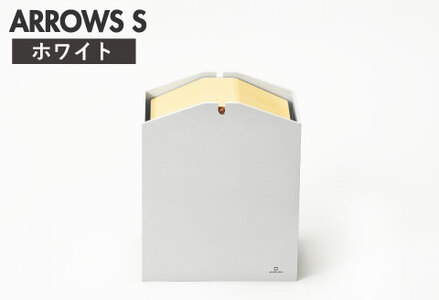 職人が仕上げた木製ゴミ箱「ARROWS S」ホワイト