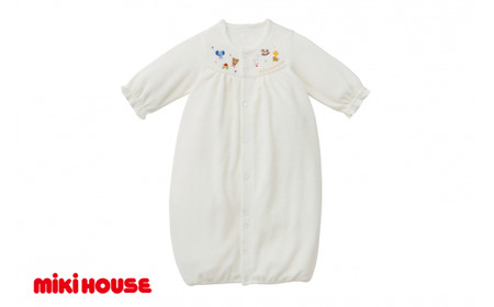 ベビー用品　ベビー服 ミキハウス ストレッチパイル ツーウェイオール ( 白 ) ベビー服