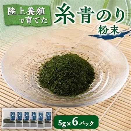陸上養殖あおのり(粉末)　5g×6パック_魚介・海産物 海苔 海藻 のり ノリ_【1542687】