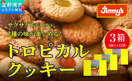 トロピカルクッキー ミニ(2枚入×12袋)×3箱セット | 《Jimmy's》 地元で愛されるベーカリー＆デリカテッセンの老舗。| クッキー 詰め合わせ チョコチップ ナッツ セサミ マーブル | 子供も喜ぶ おやつに最適 お菓子 | 沖縄 お取り寄せ スイーツ ジミー ジミーズ | 送料無料